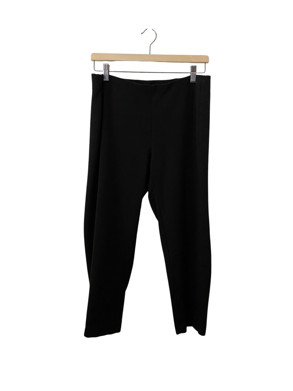 Pure Jill Pima Cotton Modal Slim Leg Cropped Black Pants Sz S Travel Soft Comfy
